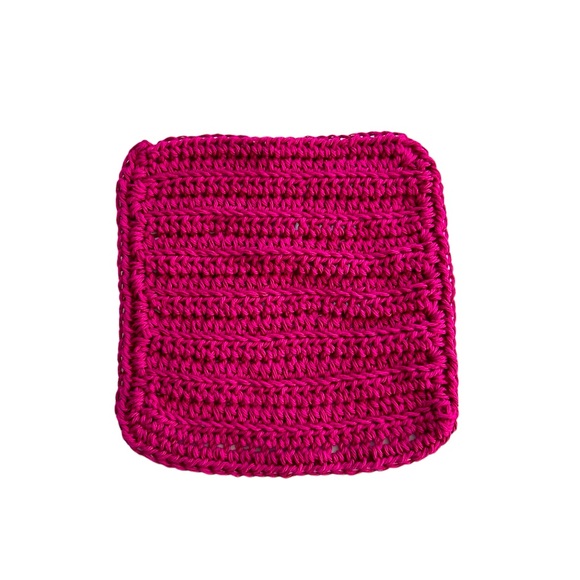 HAND CRAFTED Colorful Crocheted 100% Cotton All Purpose Wash or Dish Cloth - Picture 3 of 4